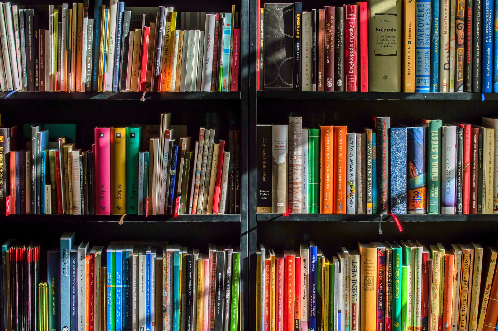 Stack of colorful books ready to be shared